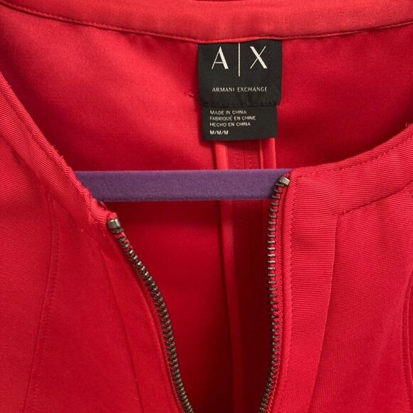 NEW - ARMANI EXCHANGE Collarless Blazer Jacket, Size M Coral Pink - Picture 4 of 7